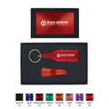 Colorful Wine Stopper and Bottle Shaped Wine Opener Key Tag Set